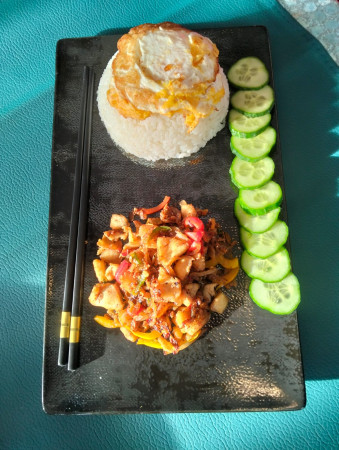 Assiette riz Poulet